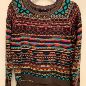 Forever 21 pattern Christmas sweater
